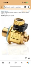F105S: Original FUMOTO® VALVE WITH SHORT NIPPLE 20MM-1.5 WITH LC-10