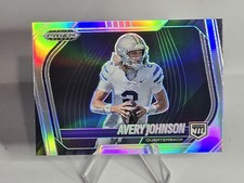 2025 Panini Prizm Black #186 Avery Johnson Prizm Silver