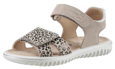 SUPERFIT SPARKLE WMS: mittel Sandale Klett-Sandalette mit Leomuster , Gr.29