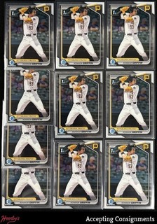 Lot of 10 2024 Bowman Chrome Draft #BDC22 Konnor Griffin 1st ROOKIE PIRATES