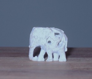 India Elephant Miniature Stone Carved Figurine