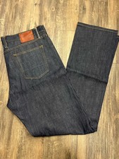 Gustin Pants Mens 220 Blue Jeans 1 Straight Leg Button Fly Adult 36" Inseam