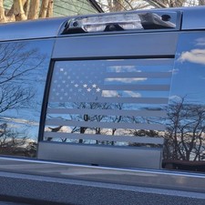 Chevy Silverado Gmc Sierra 20192024 Sliding Window Usa Flag Vinyl Sticker