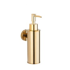 Soap Dispenser Stainless Steel 304 Gold Wall Mount Liquid and Round for Kitchen