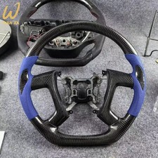 Real Carbon Fiber Leather Steering Wheel For Chevy Silverado 1500 Ltz 2007-2013