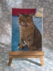 ACEO Original OOAK Sleepy Cat #4 Mini Art Gouache Painting by ArtsyyCarly — photo 1