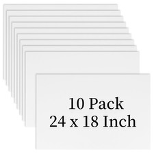 10 Pack 18'' x 24'' Large White Corrugated Plastic Sign Blank Board Double Si...