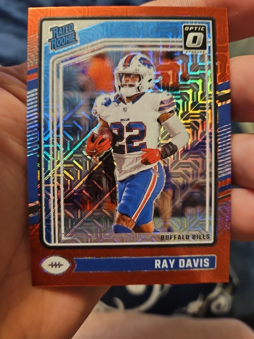 2024 Panini Donruss Optic Rated Rookie Ray Davis Red Mojo Prizm (RC) Bills #283