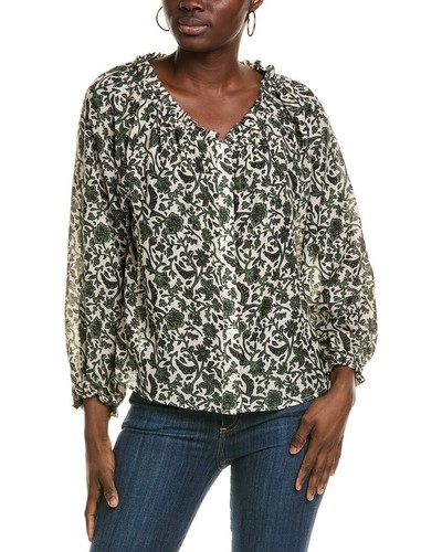 Vince Camuto Women's Off The Shoulder Clip Dot Blouse Brown Size 2X main image 0