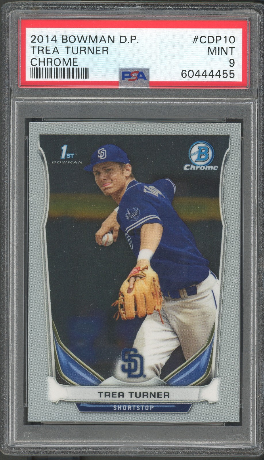 2014 Bowman Draft Picks Chrome #CDP10 Trea Turner RC PSA 9 MINT