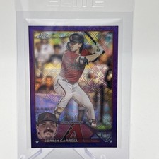 CORBIN CARROLL 2023 Topps Chrome Logofractor #95 Purple Refractor RC /250