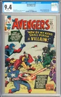 Avengers #15 High Grade Silver Age WHITE Pages Black Knight Marvel 1965 CGC 9.4