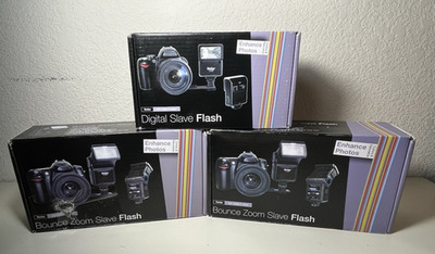 Two VIVITAR Bounce Zoom Slave Flash & One Digital Slave Flash
