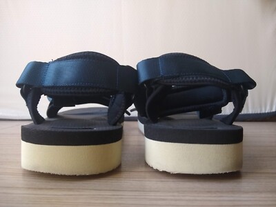 Suicoke Depa V2 Sandals Black Navy Blue Strap Vibram Sole