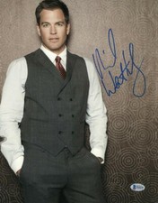 MICHAEL WEATHERLY SIGNED 11X14 PHOTO NCIS AUTHENTIC AUTOGRAPH BECKETT COA F