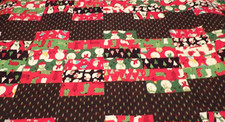 Handmade Original Cotton Patchwork Quilt 54" x 72" Machine Sewn Double Side