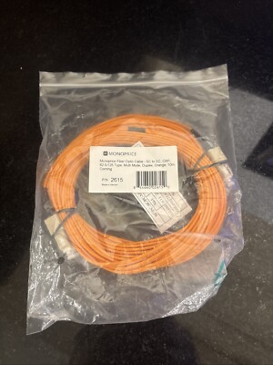 OM1 SC to SC Fiber Optic Patch Cable Multimode Duplex Orange 62.5/125 SC SC 10M