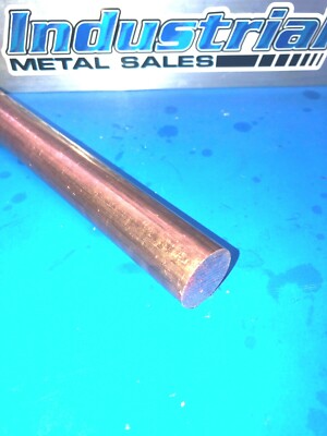 1-1/8'' Diameter x 12''-Long 110 Copper Round Rod-- 1.125'' Diameter Copper