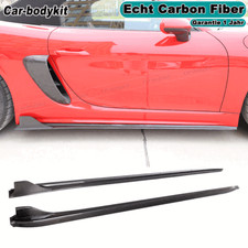 Carbon Seitenschweller Side Skirts Passt für Porsche 718 Boxster Cayman 2016-19 
