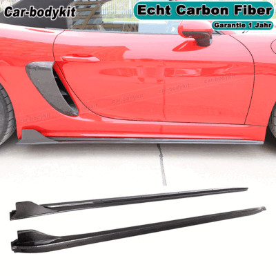 Carbon Seitenschweller Side Skirts Passt für Porsche 718 Boxster Cayman 2016-19