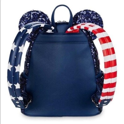 Disney Stars and Stripes Patriotic Mickey Mouse Backpack Disney Parks Loungefly Stars Stripes Americana Patriotic  main image 2