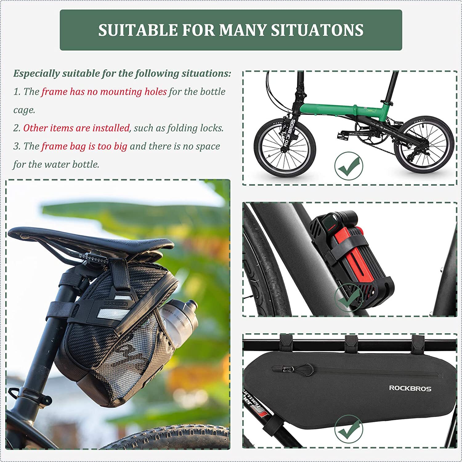 Borsa da sella ROCKBROS impermeabile per bicicletta foto 2