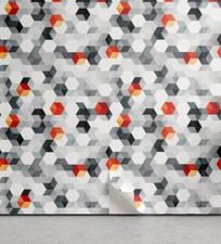 Image of Geometric Wallpaper Hexagons and Cubes