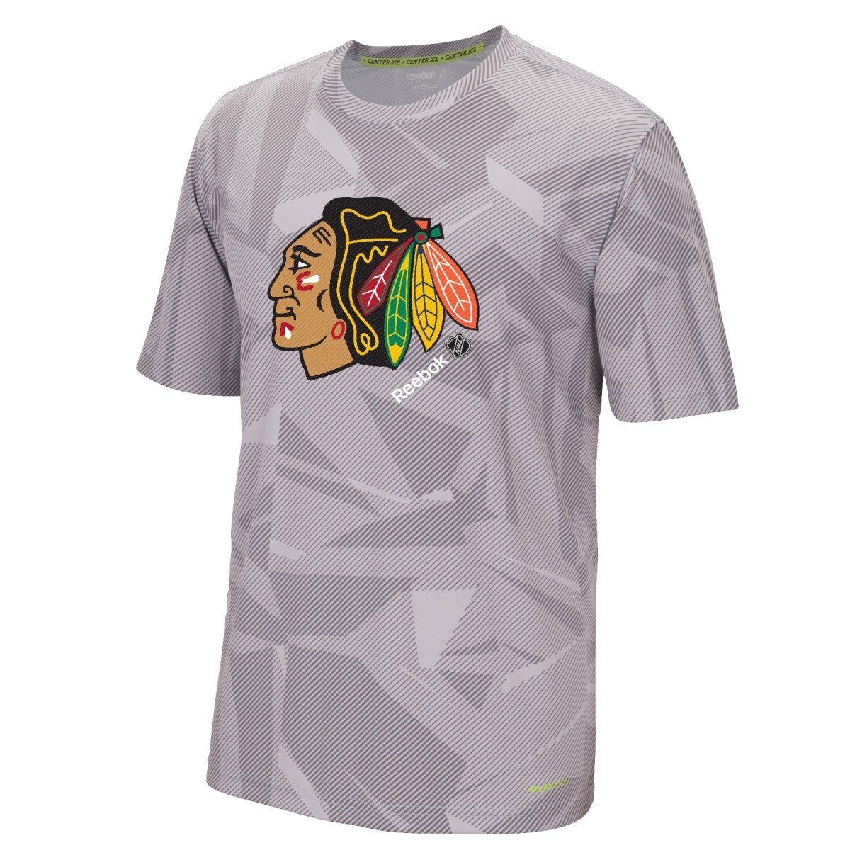 Мужская серая спортивная рубашка Chicago Blackhawks Center Ice