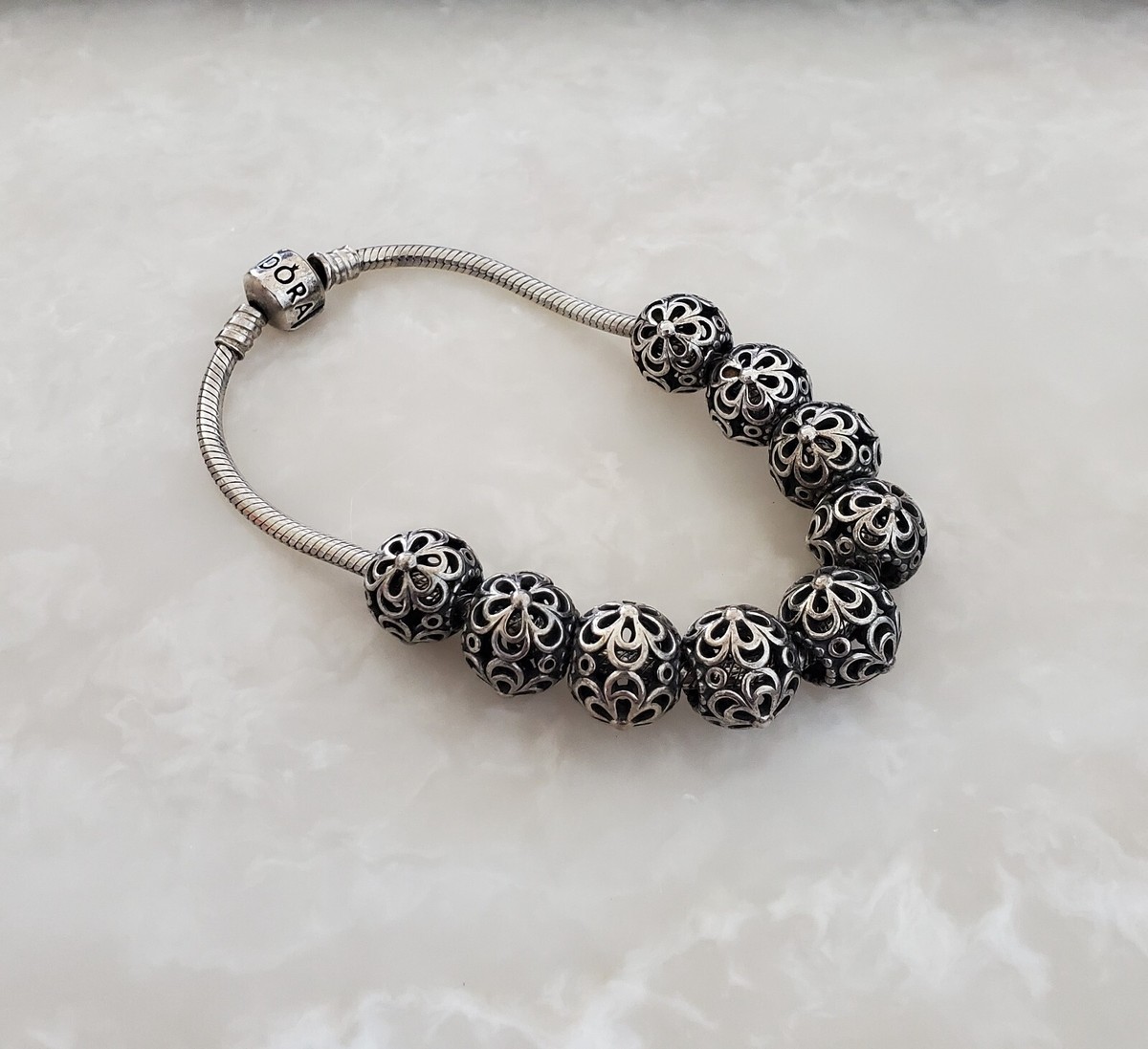 PANDORA シルバー ブラック ブレスレット Amazon.com: PANDORA Moments Double Woven Leather Bracelet with