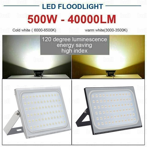 Inundador LED con Detector de Movimiento Enchufe 10-500W Foco Exterior Faro IP65 - Imagen 28 de 40