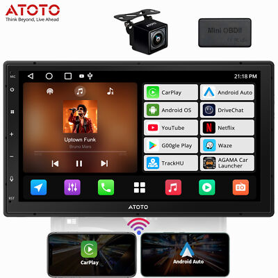 ATOTO A5L 7'' 2DIN Android Autoradio DriveChat AI Carplay Radio mit OBD2 Scanner