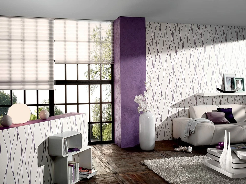 A.S. Création Tapete Vlies OK 1829-37 Linien stylisch Lila Weiß glatte Oberfläch - Bild 2 von 4