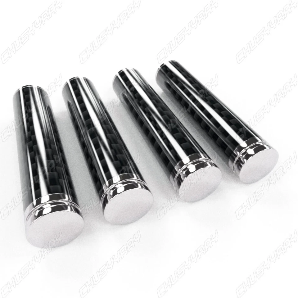 1 juego de pasadores de perilla de cerradura de puerta de metal para auto/coche/camión/SUV/RV fibra de carbono real Foto 4 de 4