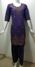 Indian And Pakistani Shalwar Kameez Purple and gold