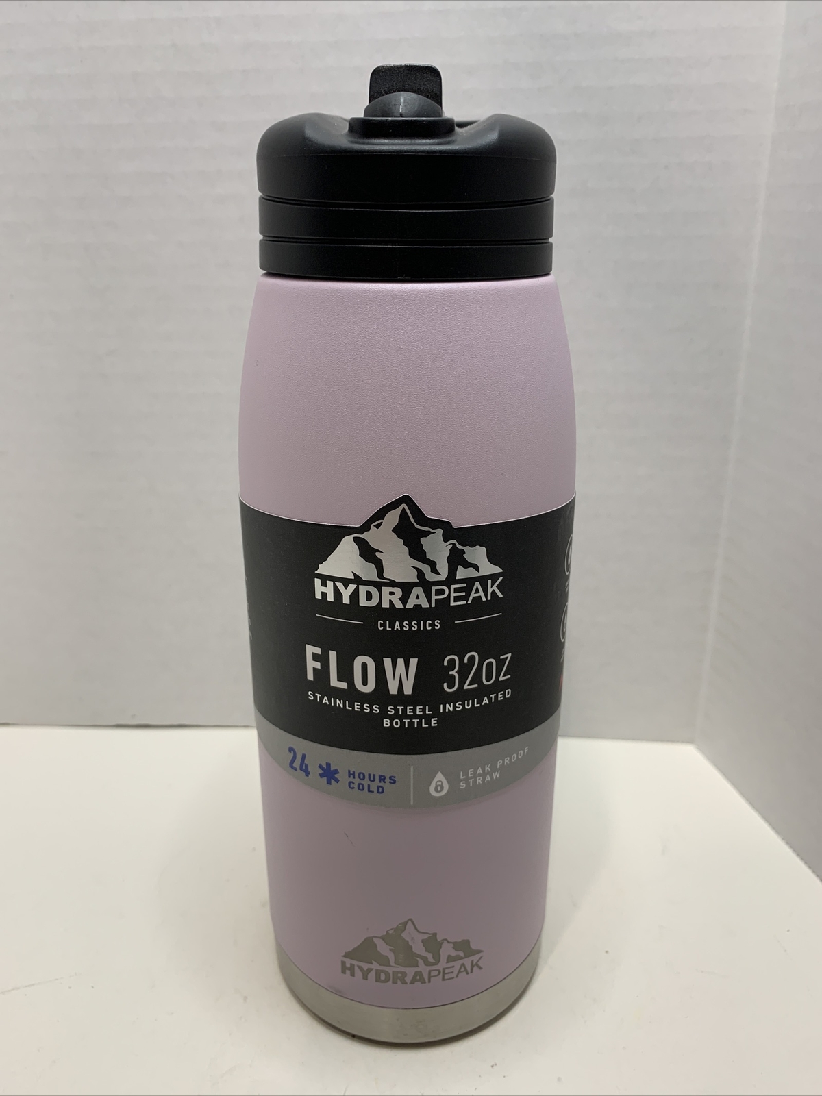 Hydrapeak 32 oz Sports Water Bottle Straw Lid, Stainless Steel Insulated NEW!