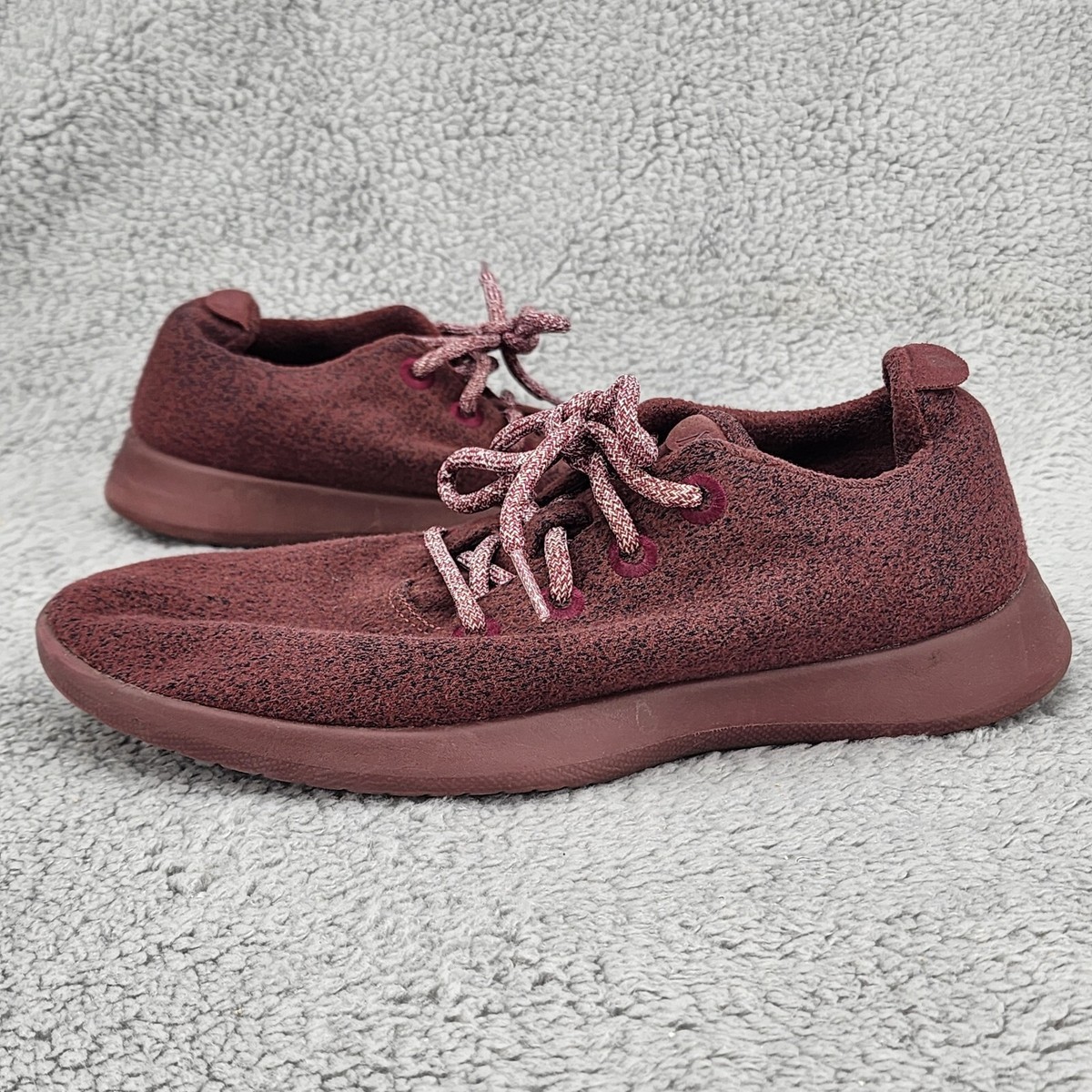 Allbirds Wool Runners Mens Running Shoes Sz 10 Maroon Lace  display picture 2