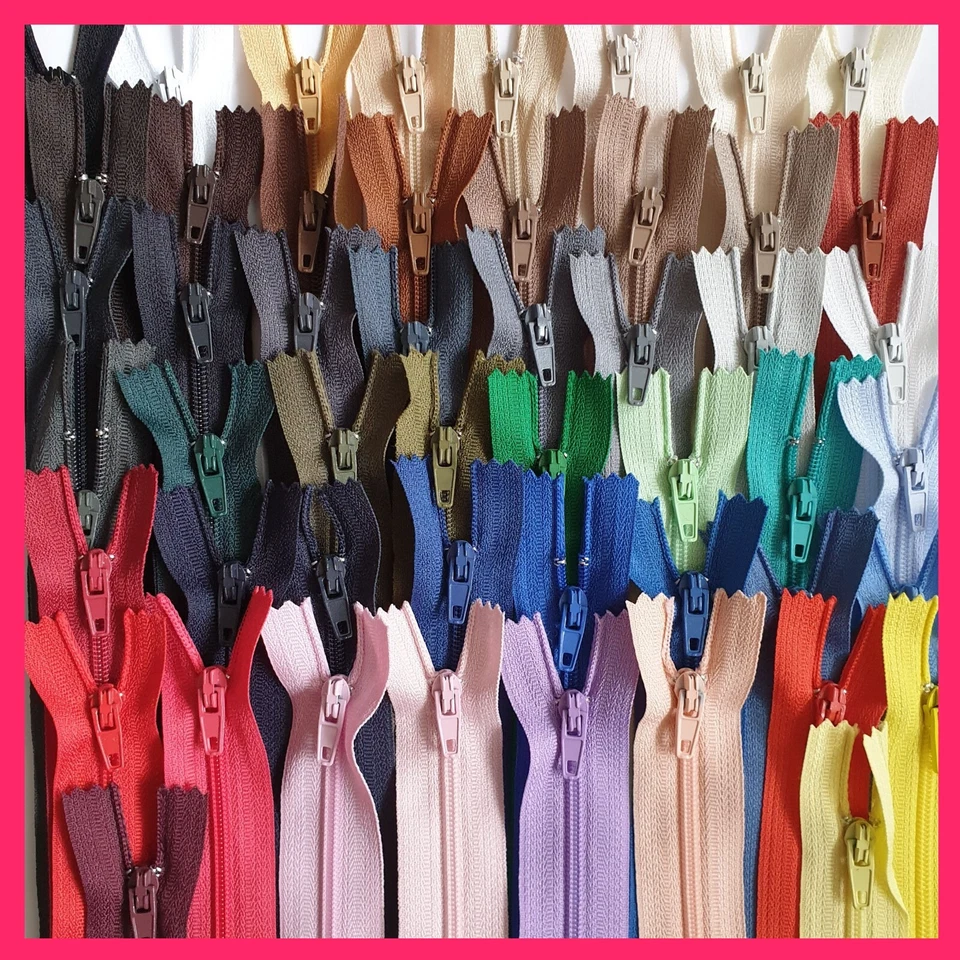20 Reißverschlüsse 40cm Farbmix unteilbar Reißverschluss f. Kleider, Kissen etc. - Bild 3 von 4