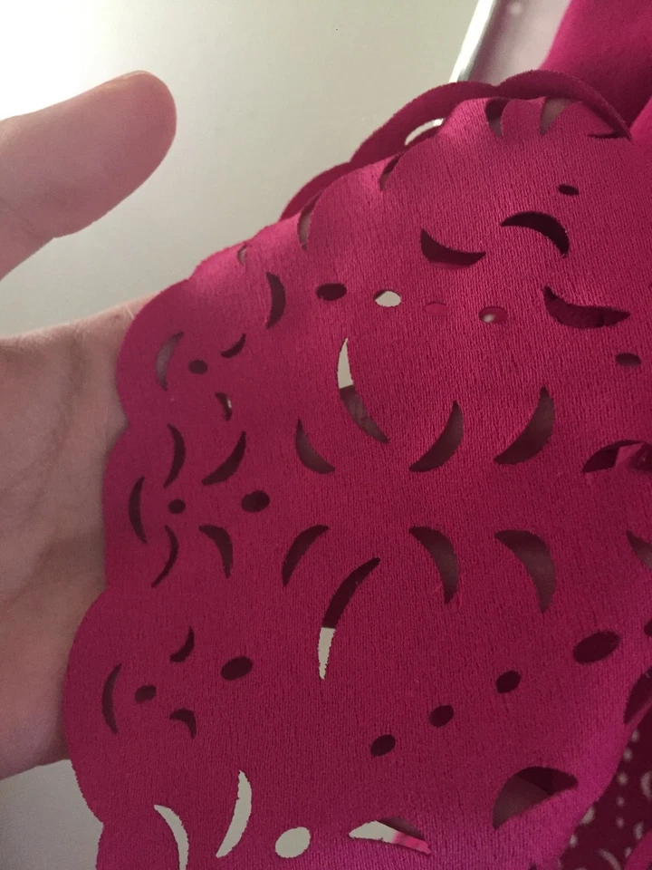 Blusa Top Katherine Barclay Corte Láser Sin Mangas Grande Roja Talla S Foto 3 de 4