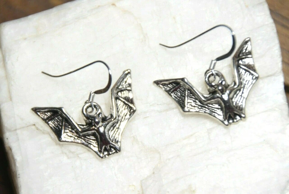 Серьги летучая мышь костюм 925 пробы подвеской крюк олова подвески - Изображение 2 из 3