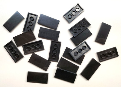 20 x LEGO   tile 2x4 smooth 87079 black / black New