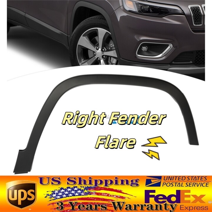 Front Right Passenger Side Fender Flare Repalcement For 2019-2022 Jeep Cherokee