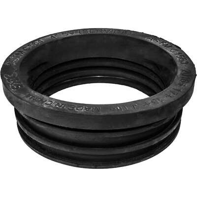 4'' DEKS J-Tite Service Weight Soil Gasket DXD-44 - One Piece Compression Gasket 