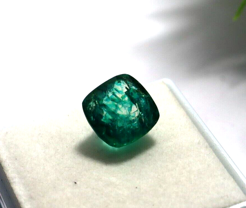 Natural Colombian Loose Emerald 9Ct Cushion Cut Certified Gemstone Emerald Ring - Picture 3 of 9