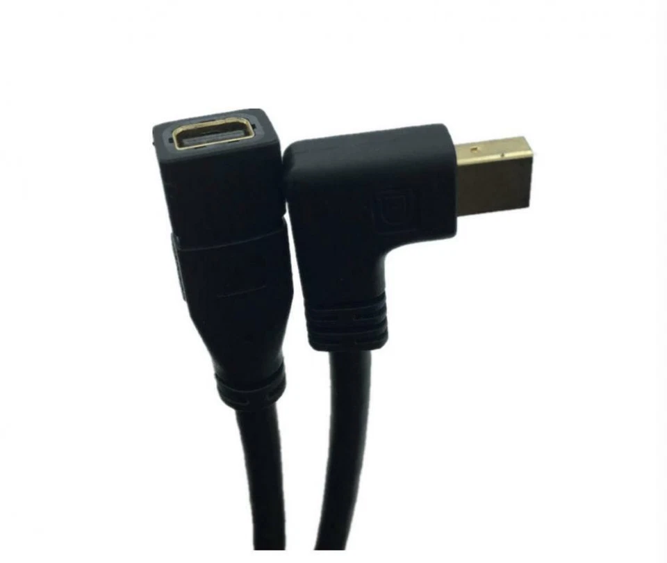 Mini Display Port Male to Female 4K Video Extension Cable 0.3m - Right Angle - Image 4 of 4