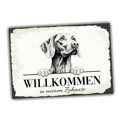 Hundeschild Willkommen Zuhause Magyar Vizsla No.2 Dog Schild Spruch Türschild Wa