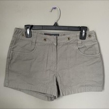 Vintage Y2K 2000s Route 66 Grommet Low Rise Khaki Forest Green Womens Shorts 6 M