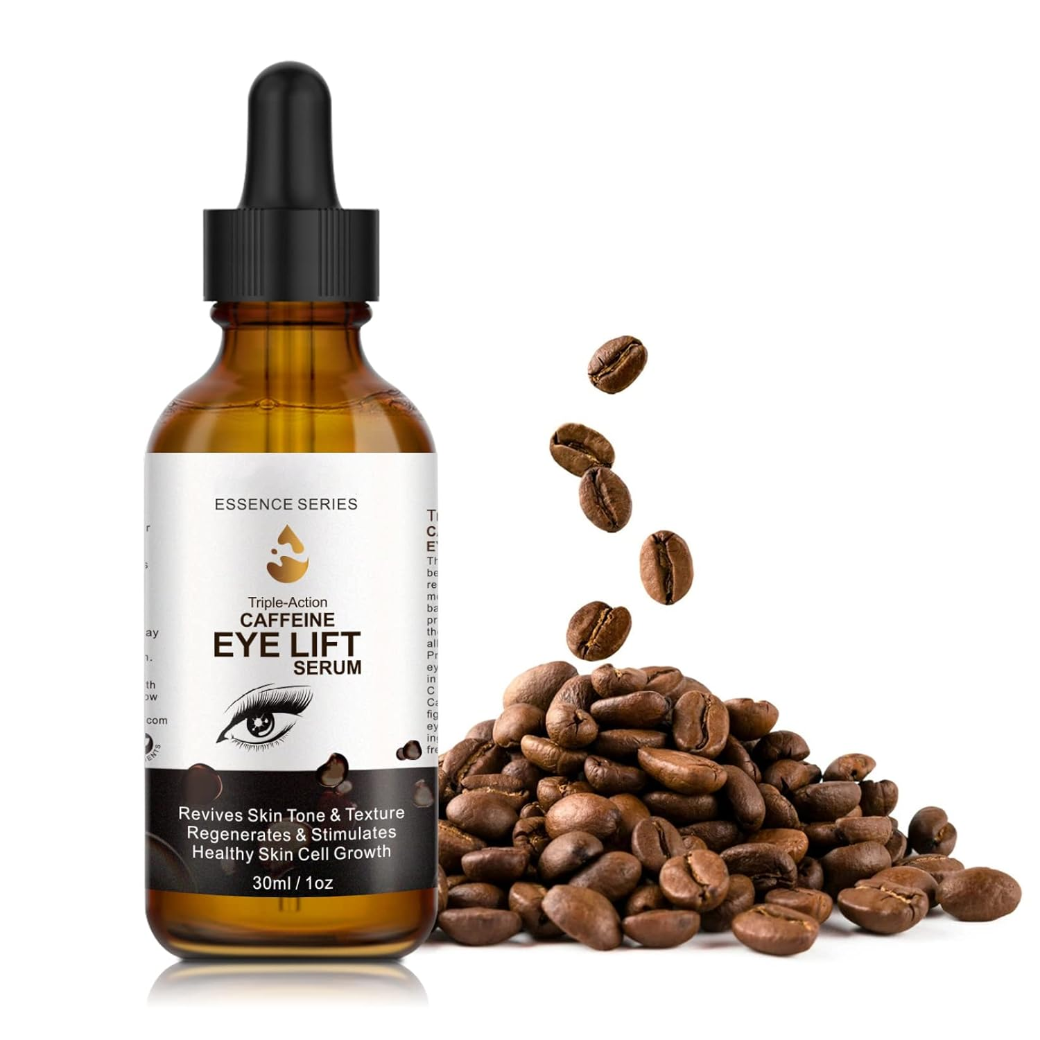 Caffeine Eye Serum - with EGCG, Vitamin C, Hyaluronic Acid, Collagen,