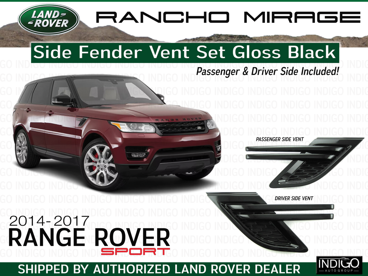 2014-2017 Range Rover Sport L494 Side Fender Vent Set Gloss Black