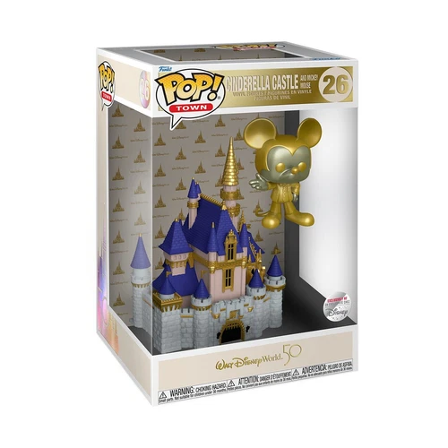 Funko POP! Town: Disney Cinderella Castle and Mickey Mouse Gold Disney Exclusive