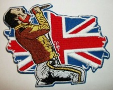 Freddie Mercury Queen Union Jack UK PATCH Embroidered 4" x 3 1/8" Iron or Sew